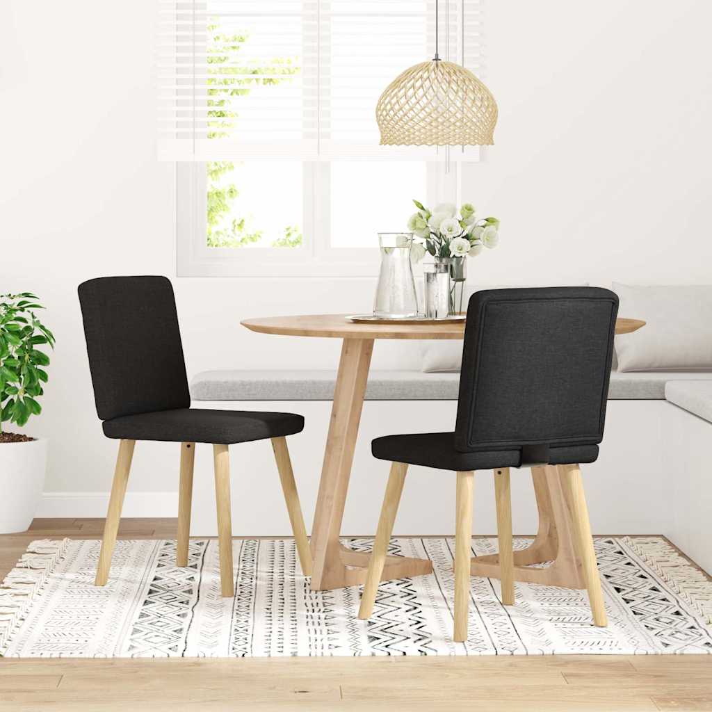 vidaXL Eetkamerstoelen 4 st stof lichtgrijs