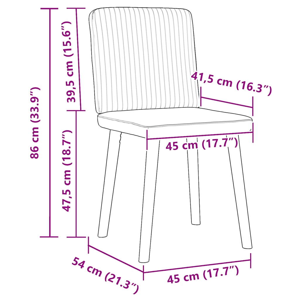 vidaXL Eetkamerstoelen 4 st stof lichtgrijs