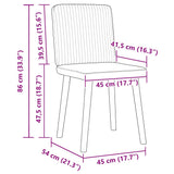 vidaXL Eetkamerstoelen 4 st stof lichtgrijs