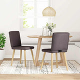 vidaXL Eetkamerstoelen 4 st stof lichtgrijs