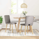 vidaXL Eetkamerstoelen 4 st stof lichtgrijs