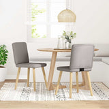 vidaXL Eetkamerstoelen 4 st stof lichtgrijs
