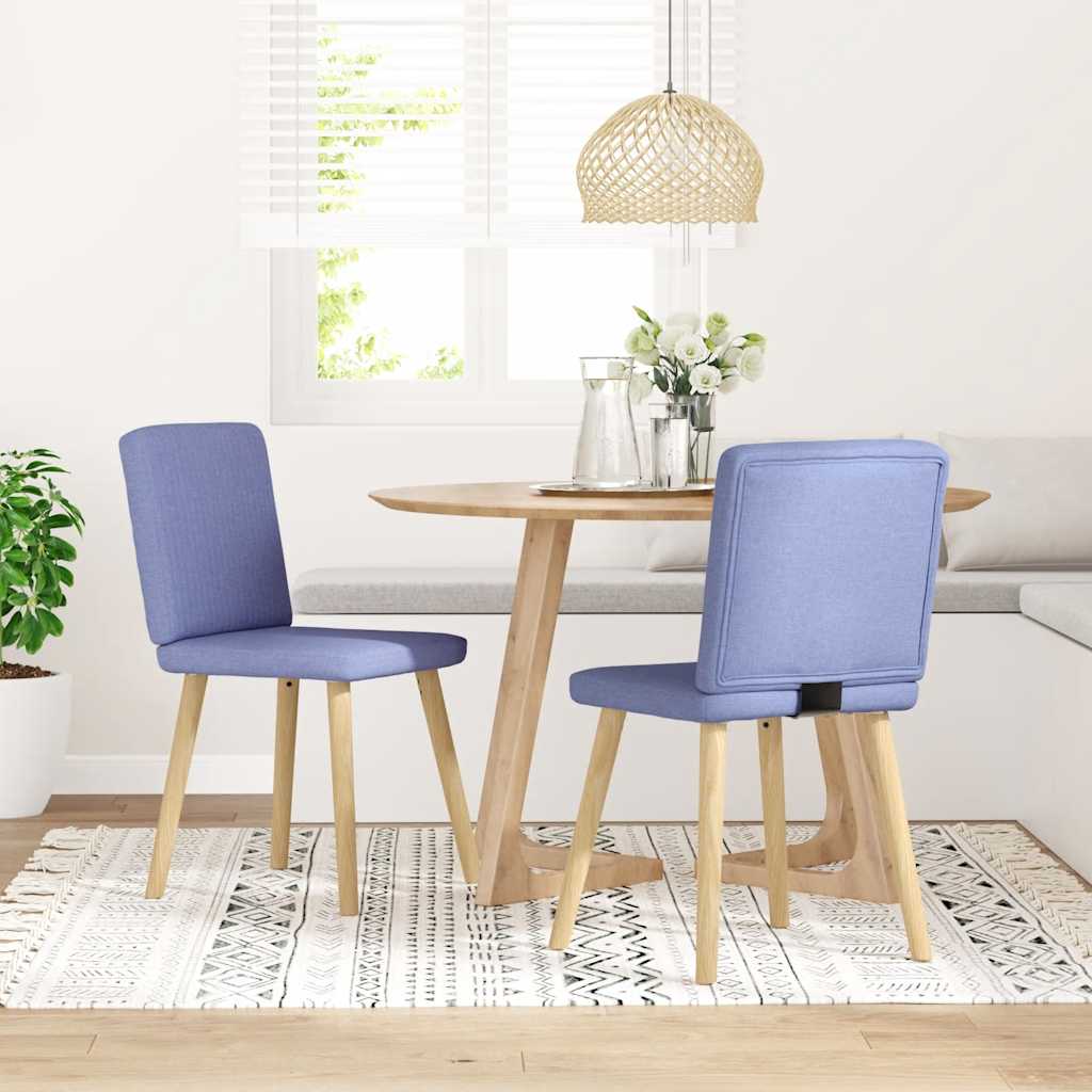vidaXL Eetkamerstoelen 4 st stof lichtgrijs