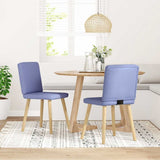 vidaXL Eetkamerstoelen 4 st stof lichtgrijs