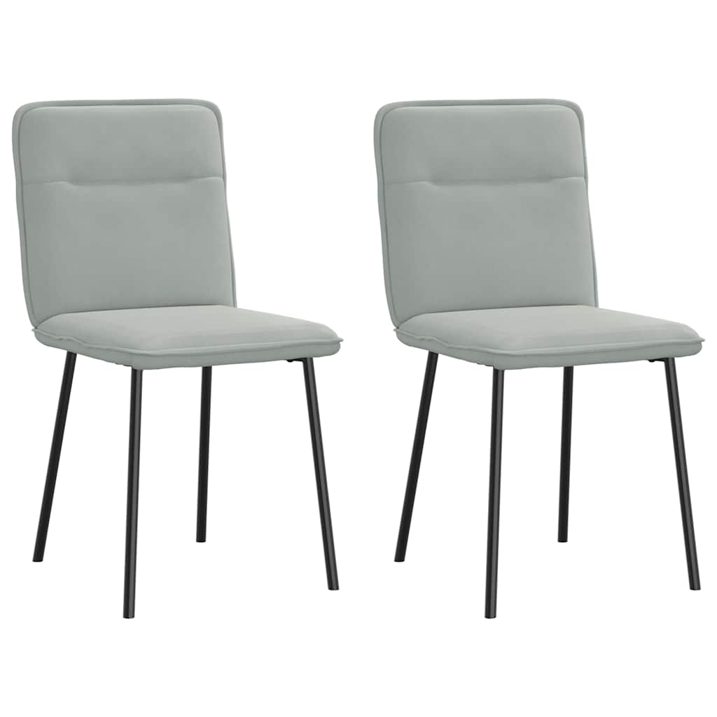 vidaXL Eetkamerstoelen 4 st fluweel lichtgrijs
