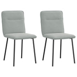 vidaXL Eetkamerstoelen 4 st fluweel lichtgrijs