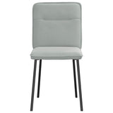 vidaXL Eetkamerstoelen 4 st fluweel lichtgrijs
