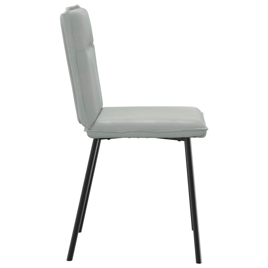vidaXL Eetkamerstoelen 4 st fluweel lichtgrijs