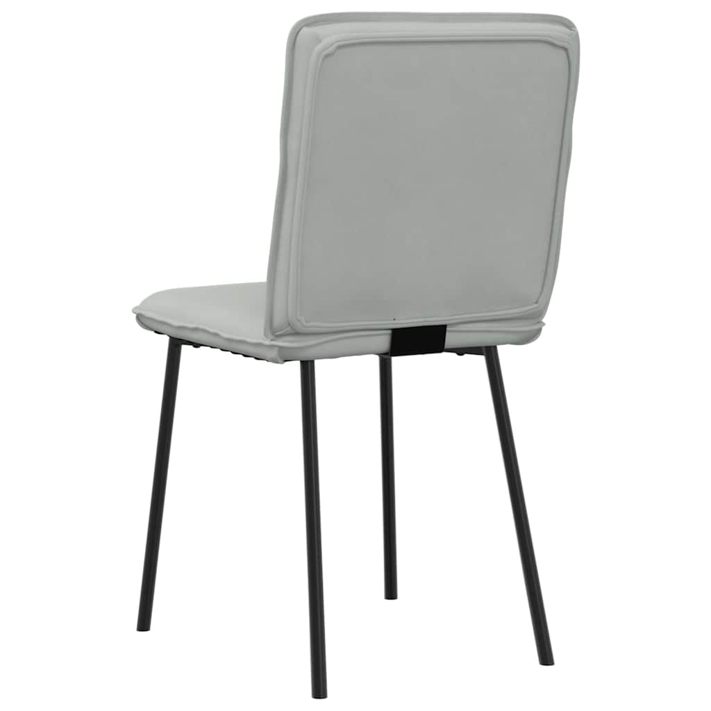 vidaXL Eetkamerstoelen 4 st fluweel lichtgrijs