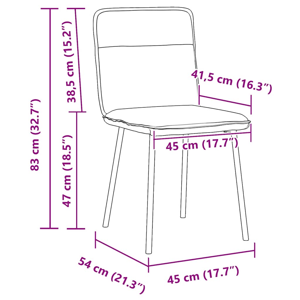 vidaXL Eetkamerstoelen 4 st fluweel lichtgrijs