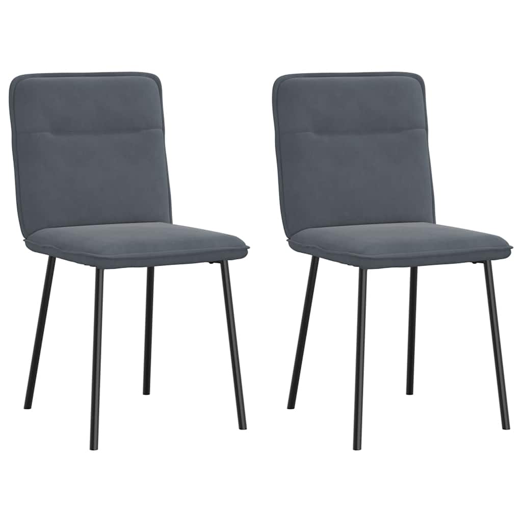 vidaXL Eetkamerstoelen 4 st fluweel lichtgrijs