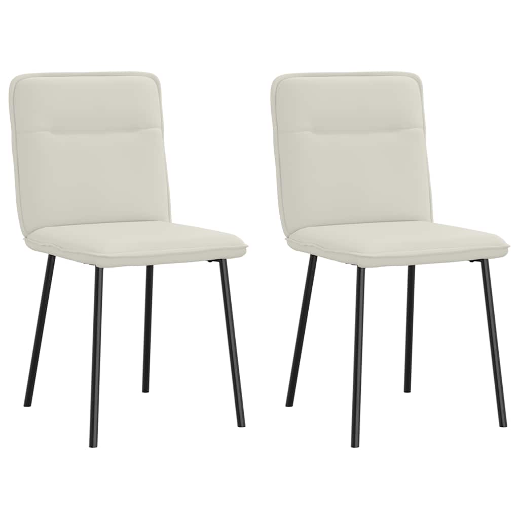 vidaXL Eetkamerstoelen 4 st fluweel lichtgrijs