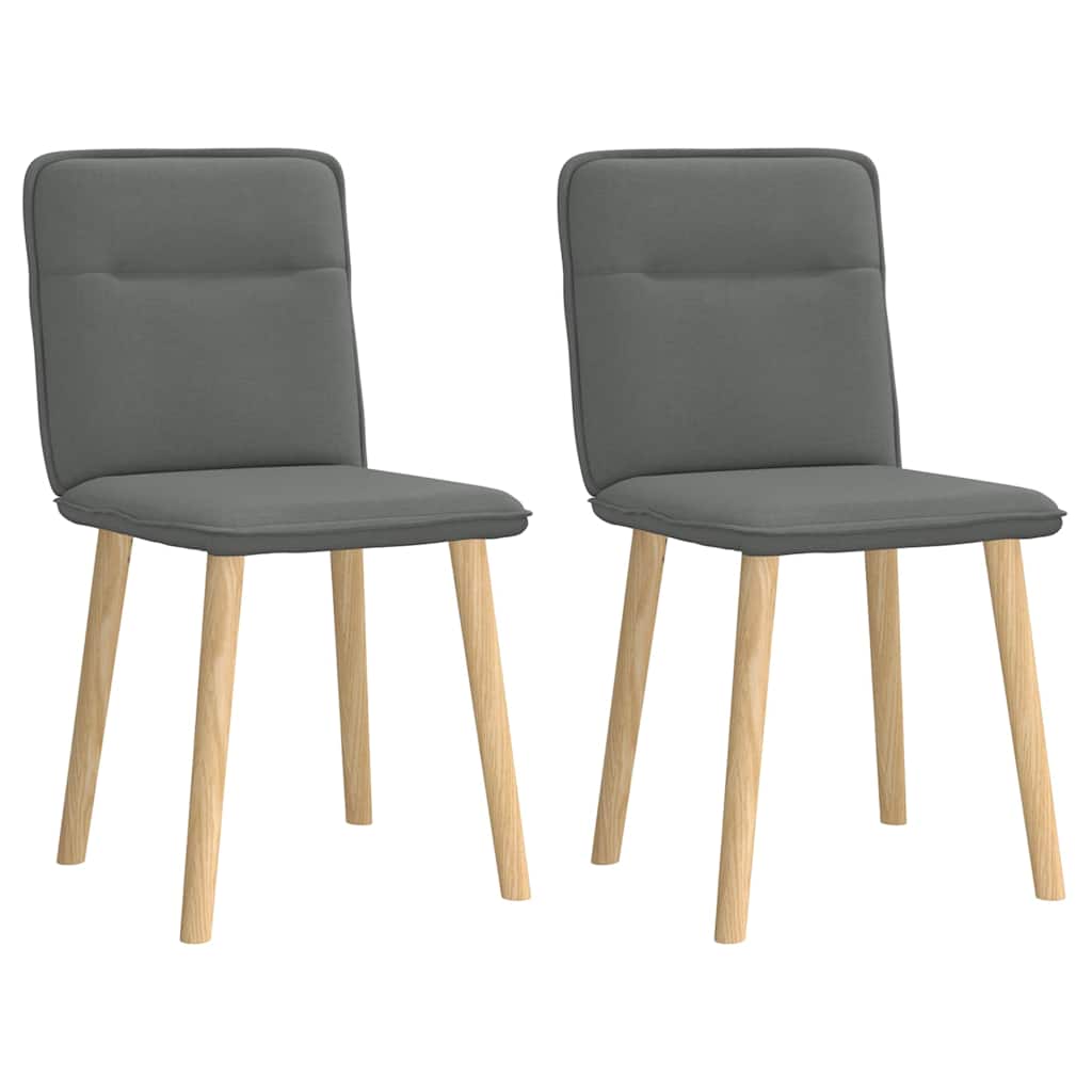 vidaXL Eetkamerstoelen 4 st stof lichtgrijs