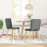 vidaXL Eetkamerstoelen 4 st stof lichtgrijs