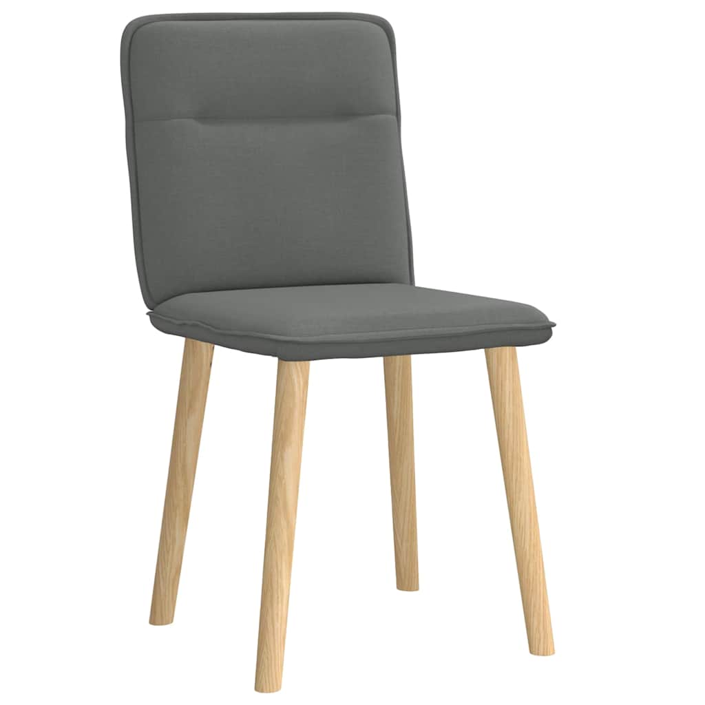 vidaXL Eetkamerstoelen 4 st stof lichtgrijs