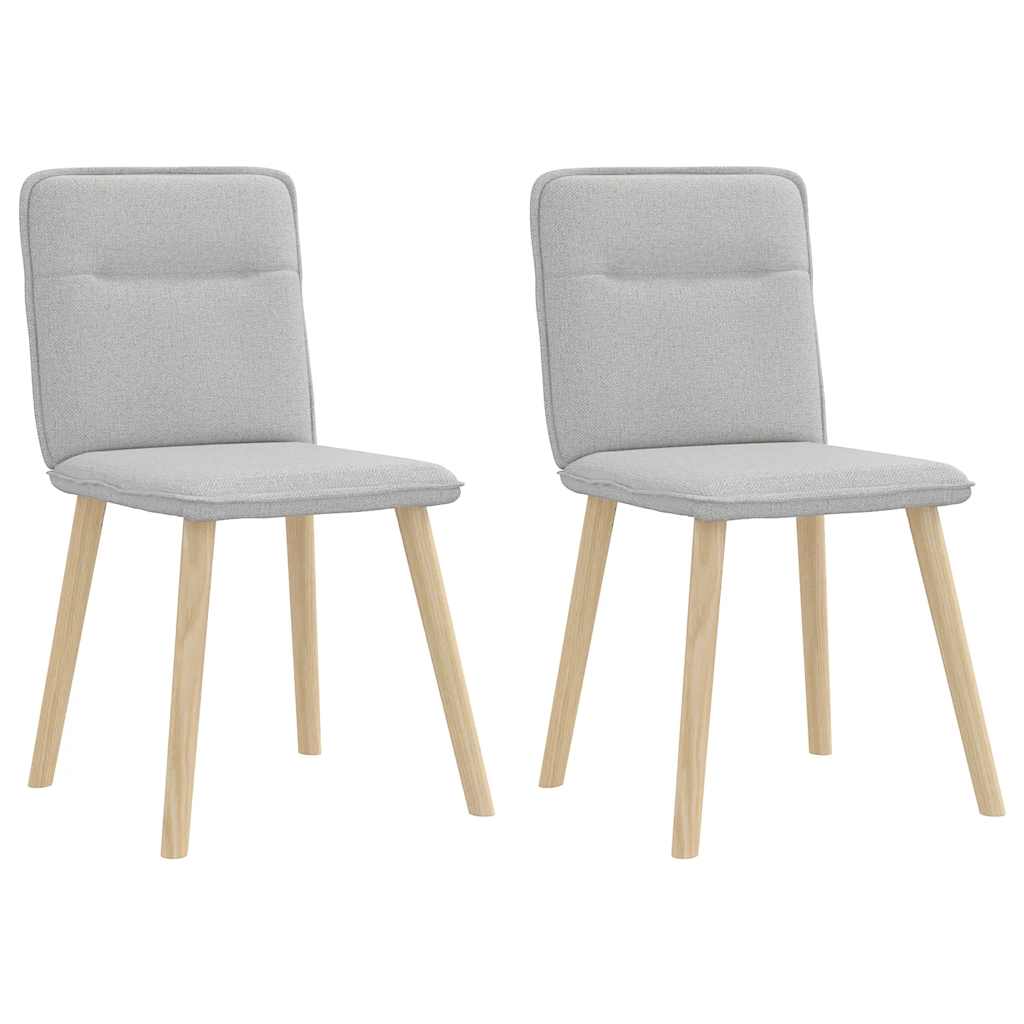 vidaXL Eetkamerstoelen 4 st stof lichtgrijs