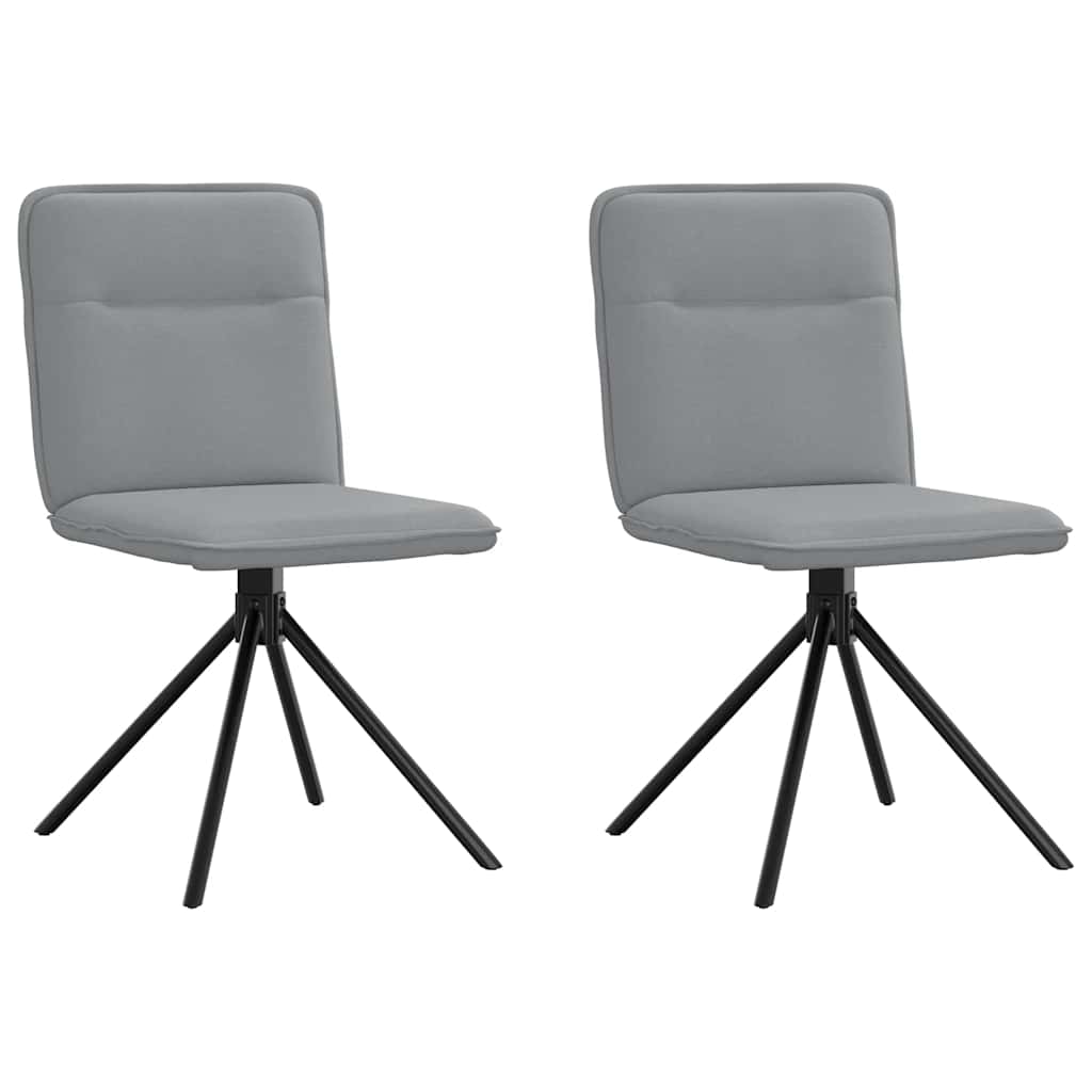 vidaXL Eetkamerstoelen 4 st stof lichtgrijs