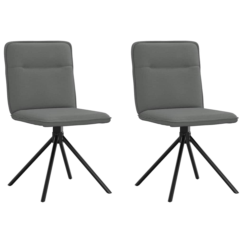vidaXL Eetkamerstoelen 4 st stof lichtgrijs