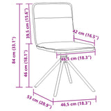 vidaXL Eetkamerstoelen 4 st stof lichtgrijs