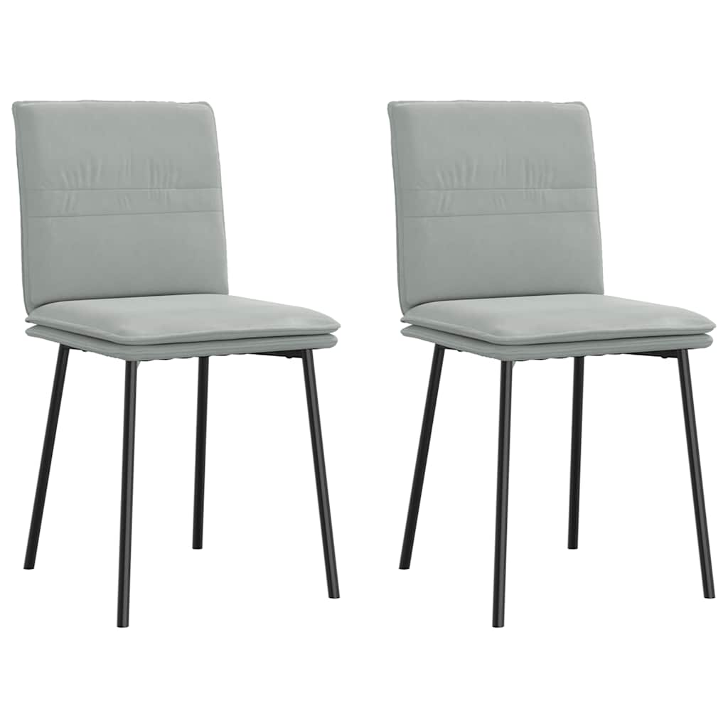 vidaXL Eetkamerstoelen 4 st fluweel lichtgrijs