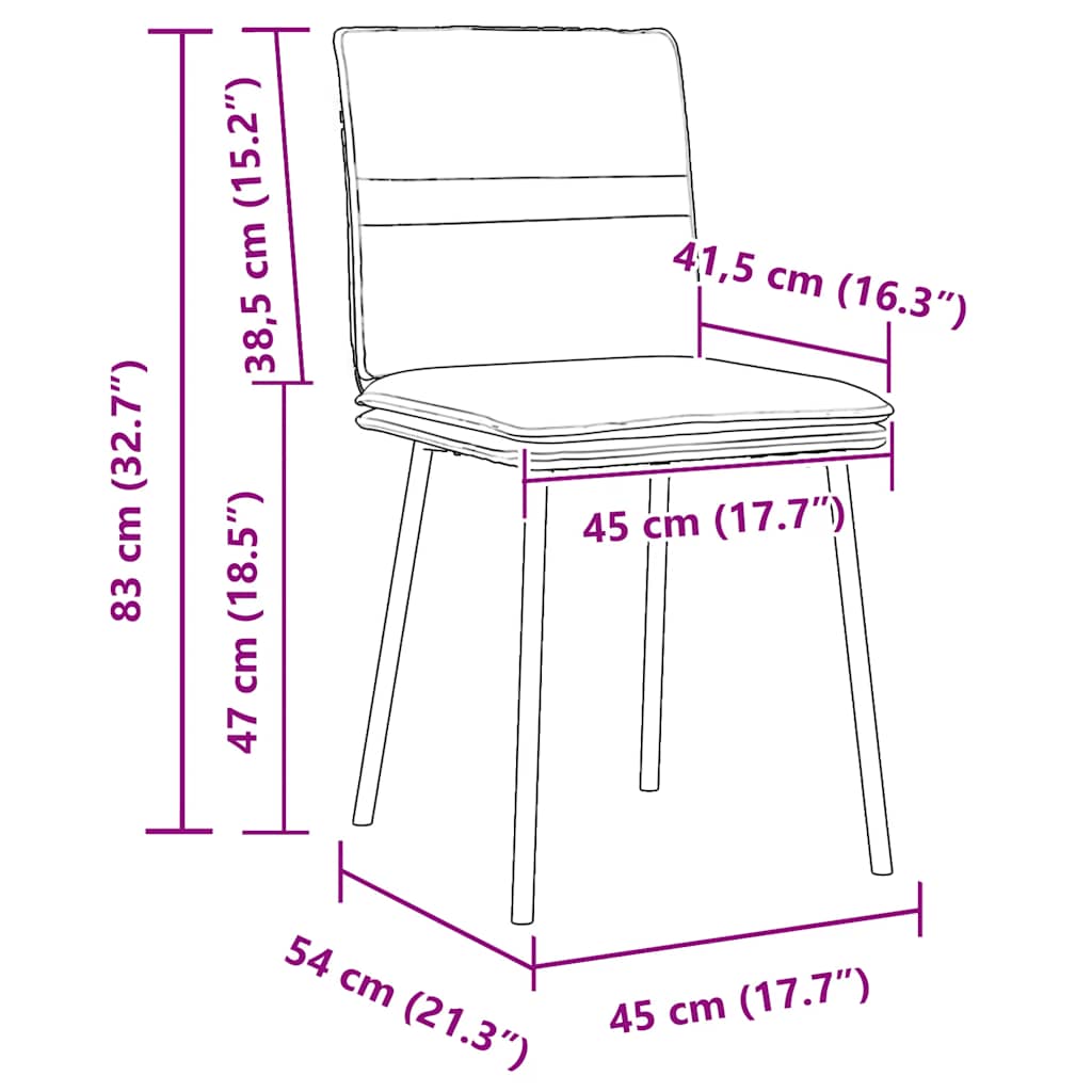 vidaXL Eetkamerstoelen 4 st fluweel lichtgrijs