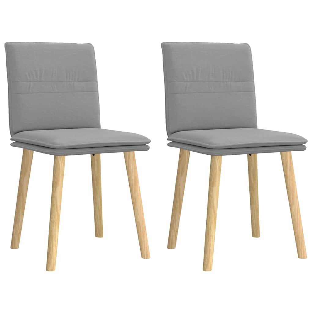 vidaXL Eetkamerstoelen 4 st stof lichtgrijs