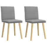 vidaXL Eetkamerstoelen 4 st stof lichtgrijs