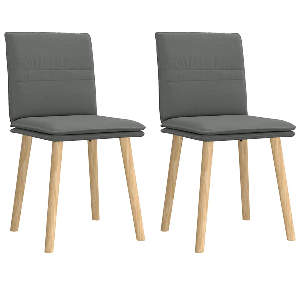 vidaXL Eetkamerstoelen 4 st stof lichtgrijs
