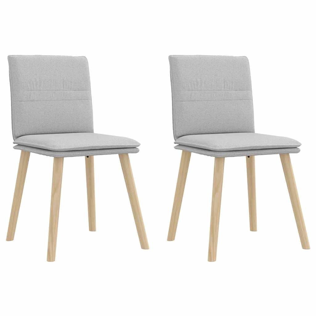 vidaXL Eetkamerstoelen 4 st stof lichtgrijs