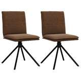 vidaXL Eetkamerstoelen 4 st kunstsuède bruin