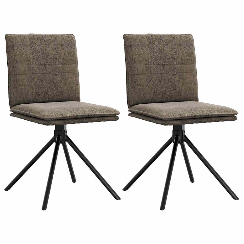 vidaXL Eetkamerstoelen 4 st kunstsuède bruin