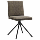 vidaXL Eetkamerstoelen 4 st kunstsuède bruin