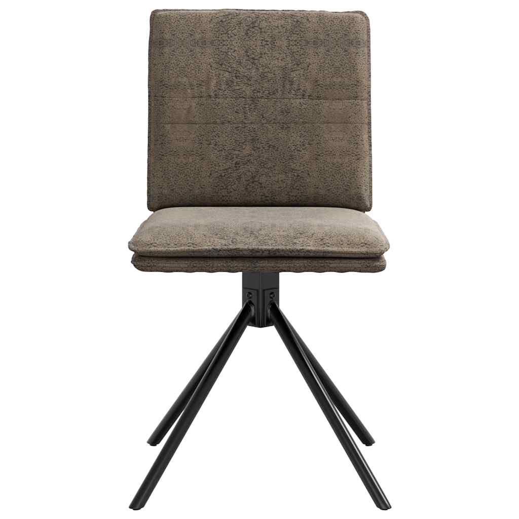 vidaXL Eetkamerstoelen 4 st kunstsuède bruin