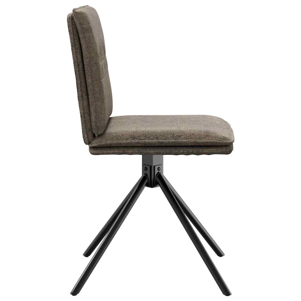 vidaXL Eetkamerstoelen 4 st kunstsuède bruin