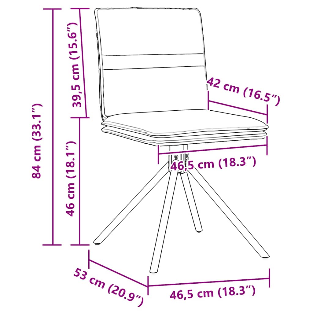 vidaXL Eetkamerstoelen 4 st kunstsuède bruin