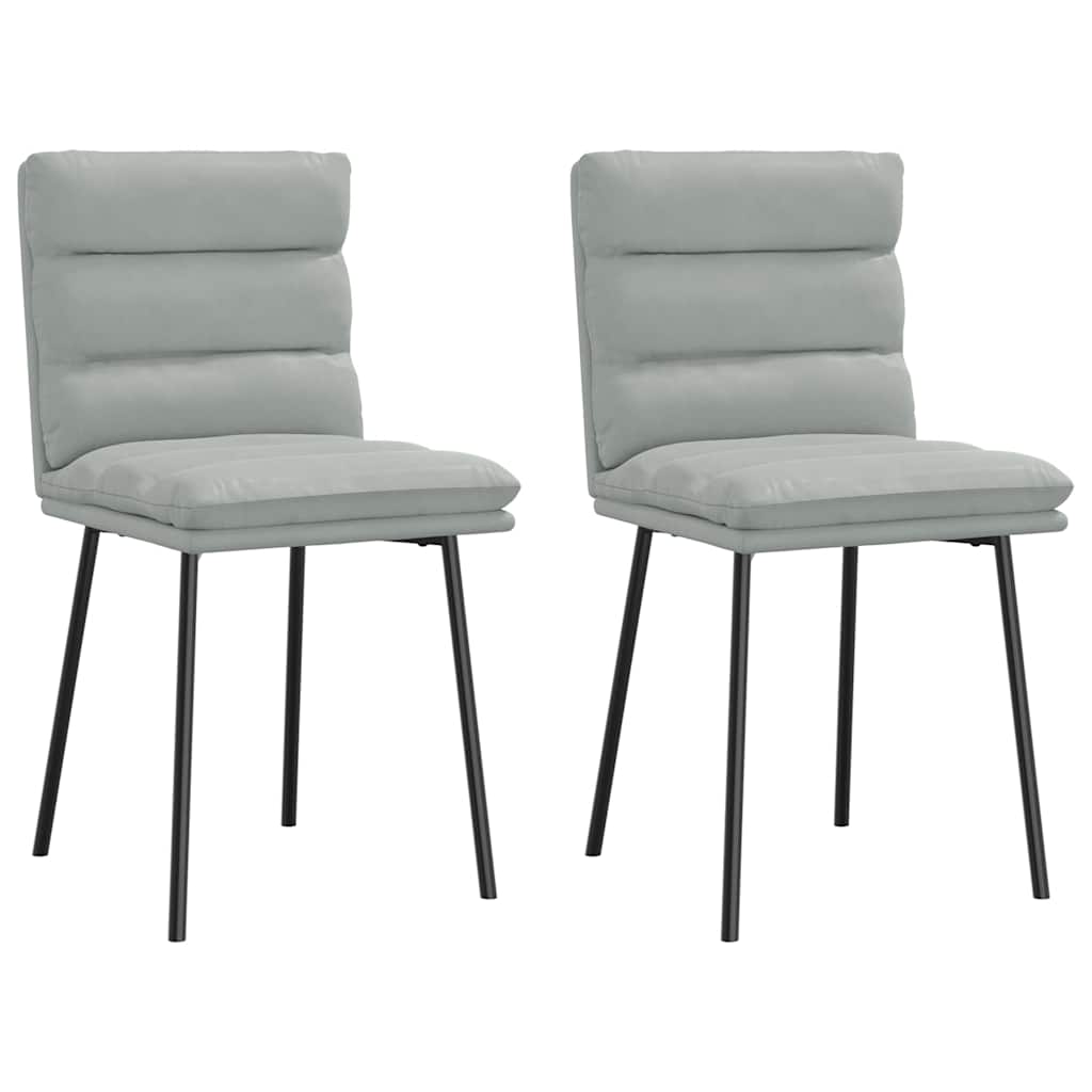 vidaXL Eetkamerstoelen 4 st fluweel lichtgrijs