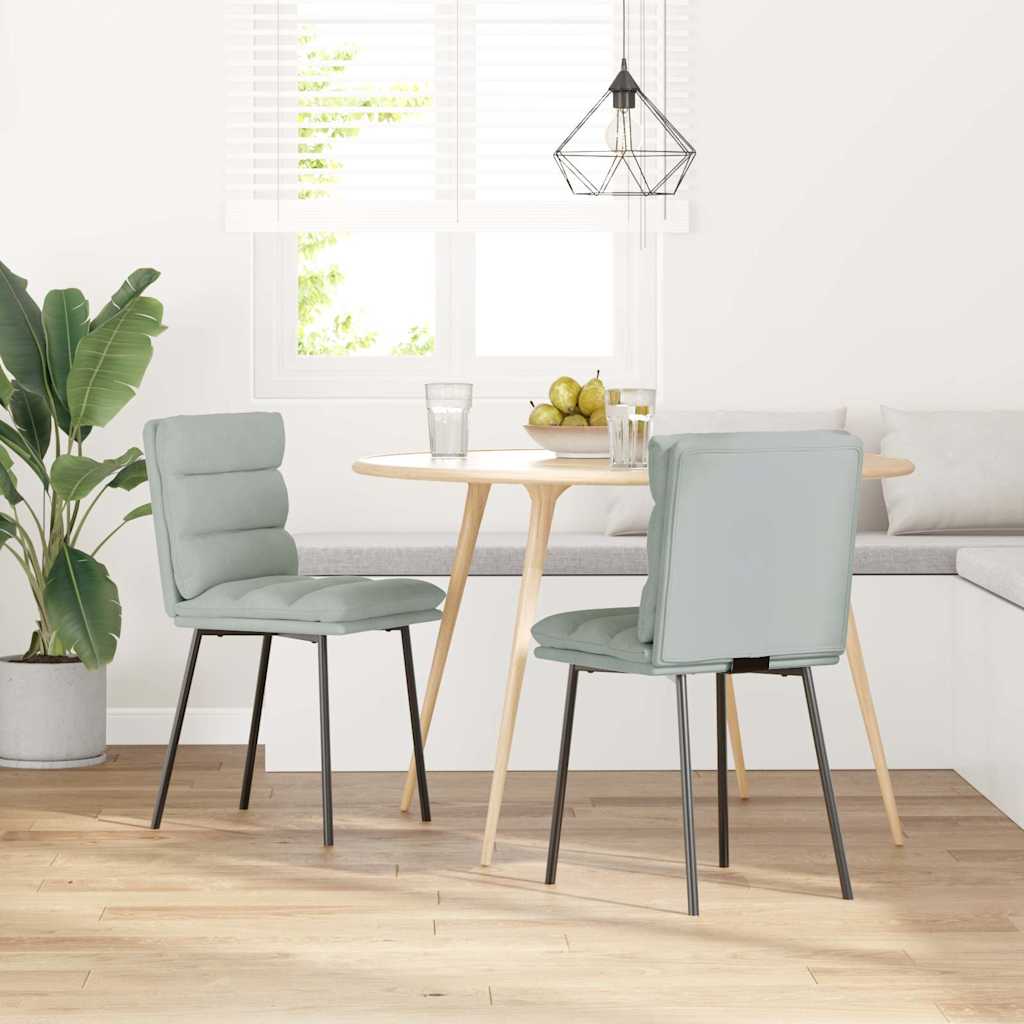 vidaXL Eetkamerstoelen 4 st fluweel lichtgrijs
