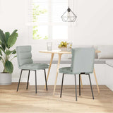 vidaXL Eetkamerstoelen 4 st fluweel lichtgrijs