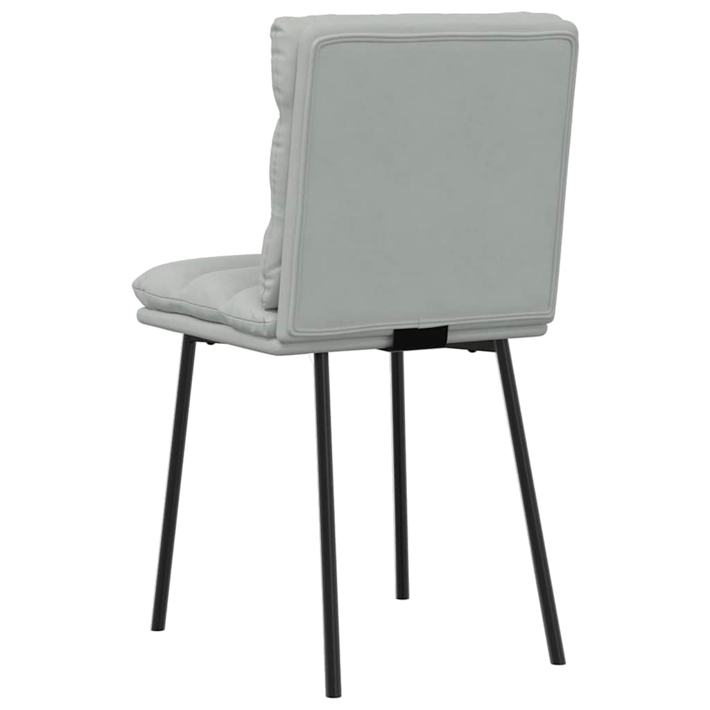 vidaXL Eetkamerstoelen 4 st fluweel lichtgrijs