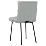 vidaXL Eetkamerstoelen 4 st fluweel lichtgrijs
