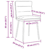 vidaXL Eetkamerstoelen 4 st fluweel lichtgrijs