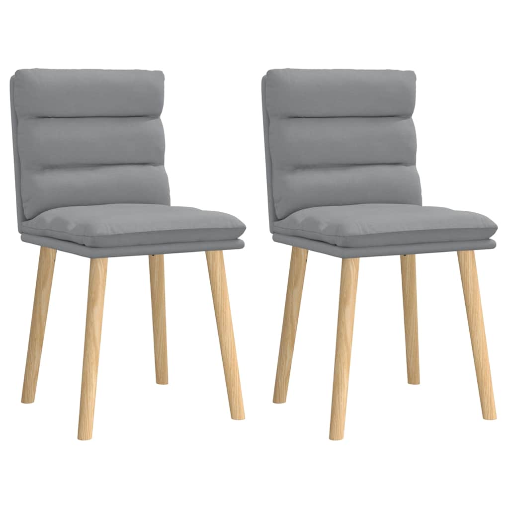 vidaXL Eetkamerstoelen 4 st stof lichtgrijs