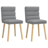 vidaXL Eetkamerstoelen 4 st stof lichtgrijs