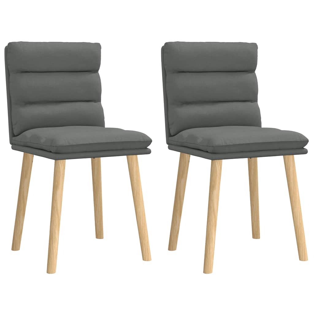 vidaXL Eetkamerstoelen 4 st stof lichtgrijs