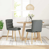 vidaXL Eetkamerstoelen 4 st stof lichtgrijs