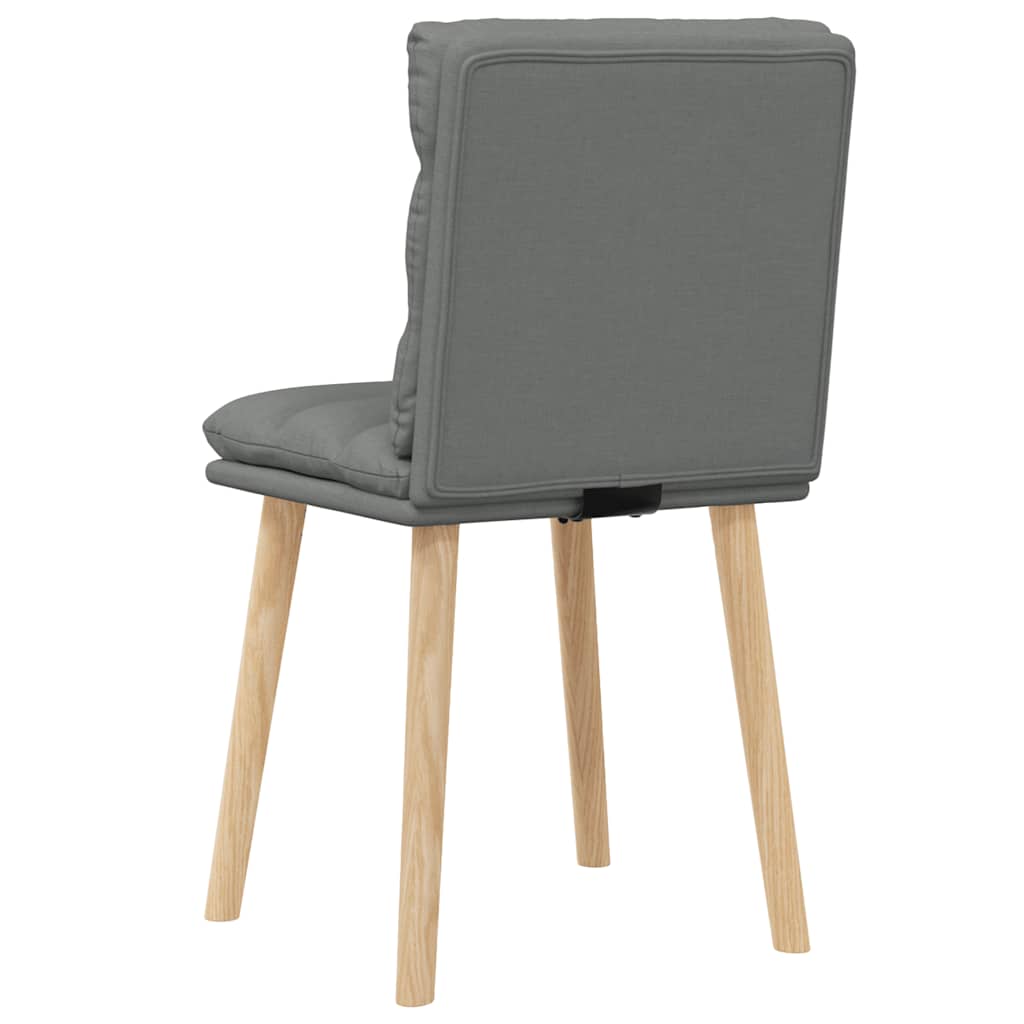 vidaXL Eetkamerstoelen 4 st stof lichtgrijs