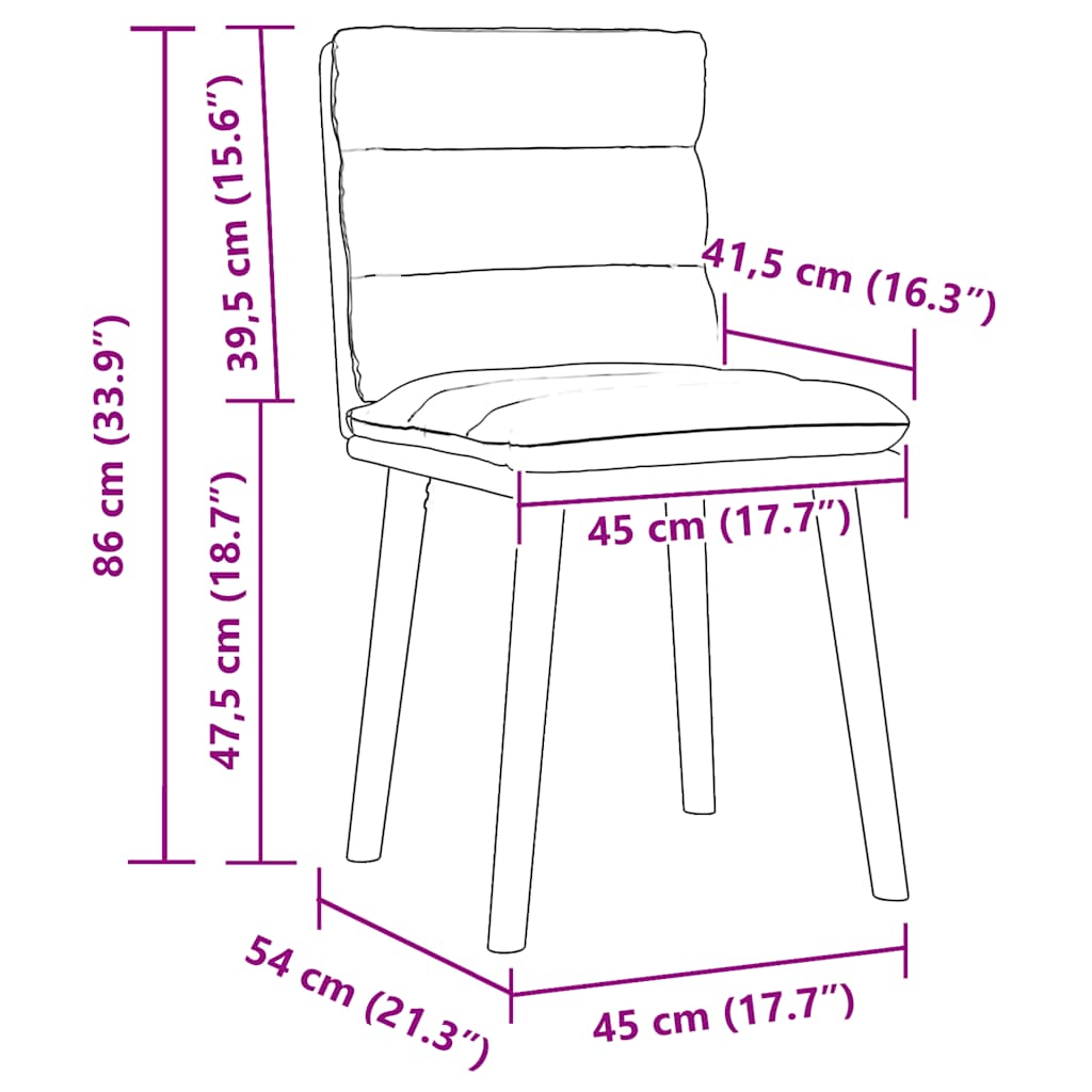 vidaXL Eetkamerstoelen 4 st stof lichtgrijs