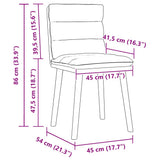 vidaXL Eetkamerstoelen 4 st stof lichtgrijs