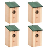vidaXL Vogelhuisjes 10 st 12x12x22 cm massief vurenhout