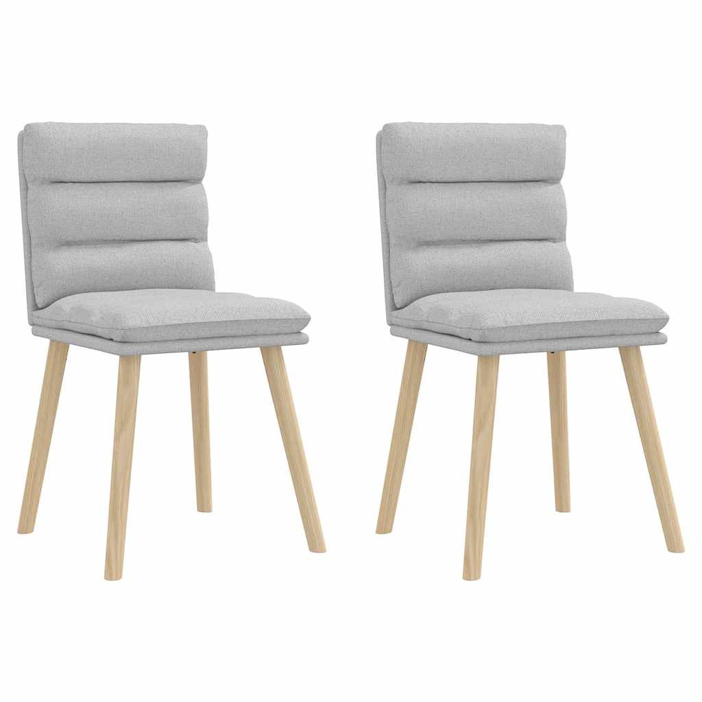 vidaXL Eetkamerstoelen 4 st stof lichtgrijs